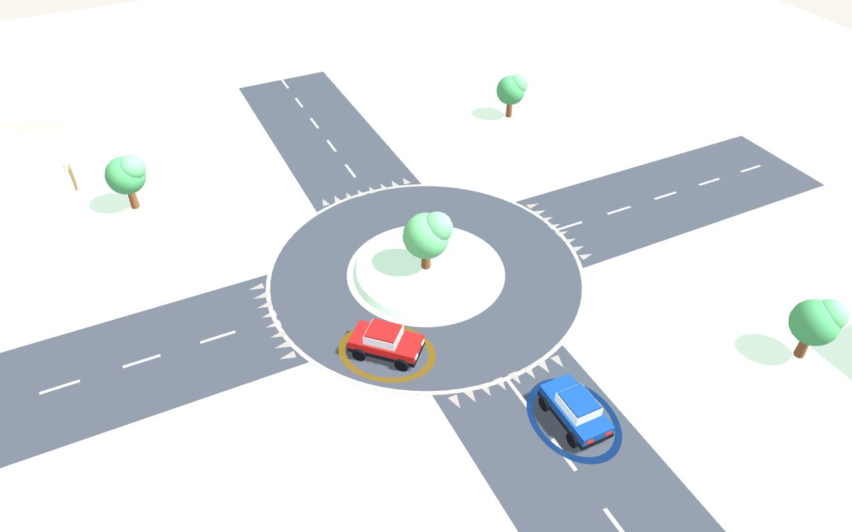 3D-situatie van een rotonde